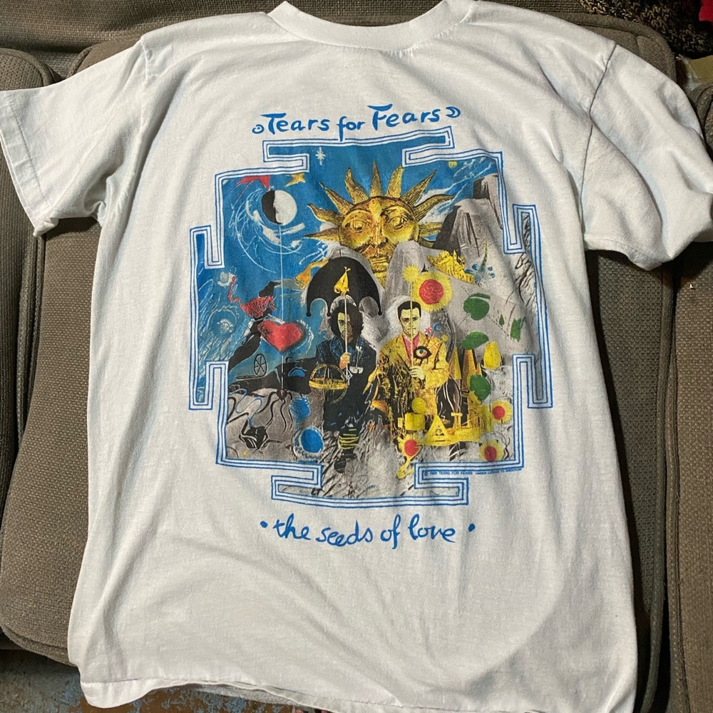 Tears for Fears, 1990, tour tshirt, The Seeds of Love, SIZE LARGE